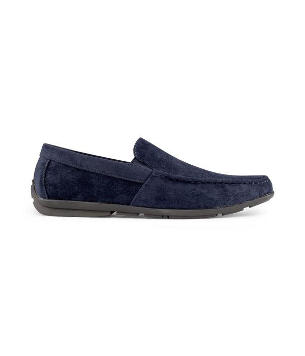 Mens Suede Square Toe Slip On Shoes