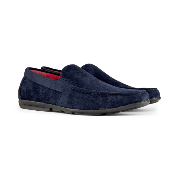 Mens Suede Square Toe Slip On Shoes