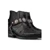 Mens Real Leather Cowboy Boots with Cuban Heel