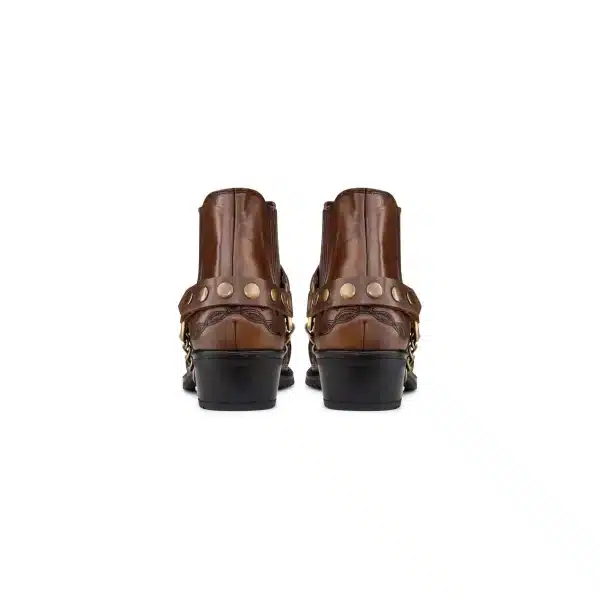 Mens Real Leather Cowboy Boots with Cuban Heel