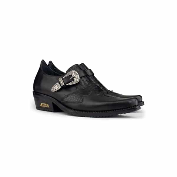 Mens Real Leather Riding Shoes with Buckle
