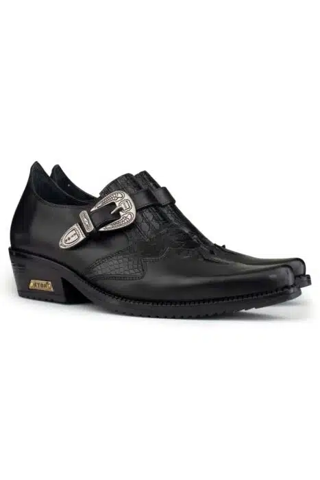 Mens Real Leather Riding Shoes with Buckle