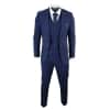 Mens Navy Blue Slim Fit 3 Piece Suit