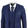 Mens Navy Blue Slim Fit 3 Piece Suit