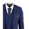Mens Navy Blue Slim Fit 3 Piece Suit