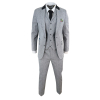 Men's 3 Piece Suit - Grey with Black Detailing