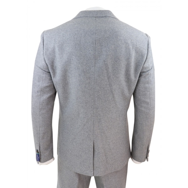 Men's Grey 3 Piece Wool Suit