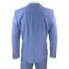 Men's Light Blue Linen 3 Piece Suit
