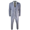Mens Blue Check Light Summer Suit