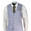 Mens Blue Check Light Summer Suit