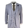 Mens Blue Check Light Summer Suit