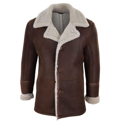 Mens Brown Sheepskin Jacket