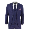 Blue 3 Piece Tweed Suit - Marc Darcy Harry