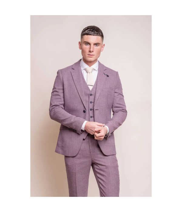 Mens Blush Pink Summer Linen Suit