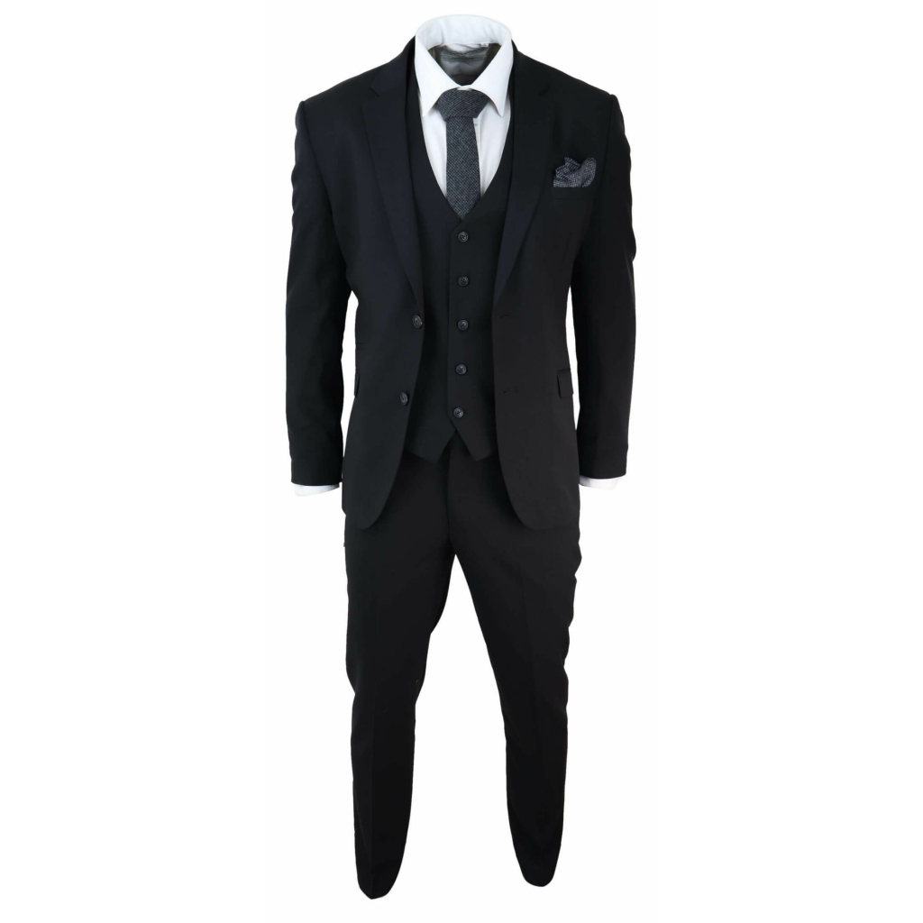 Mens Black 3 Piece Suit: Buy Online - Happy Gentleman