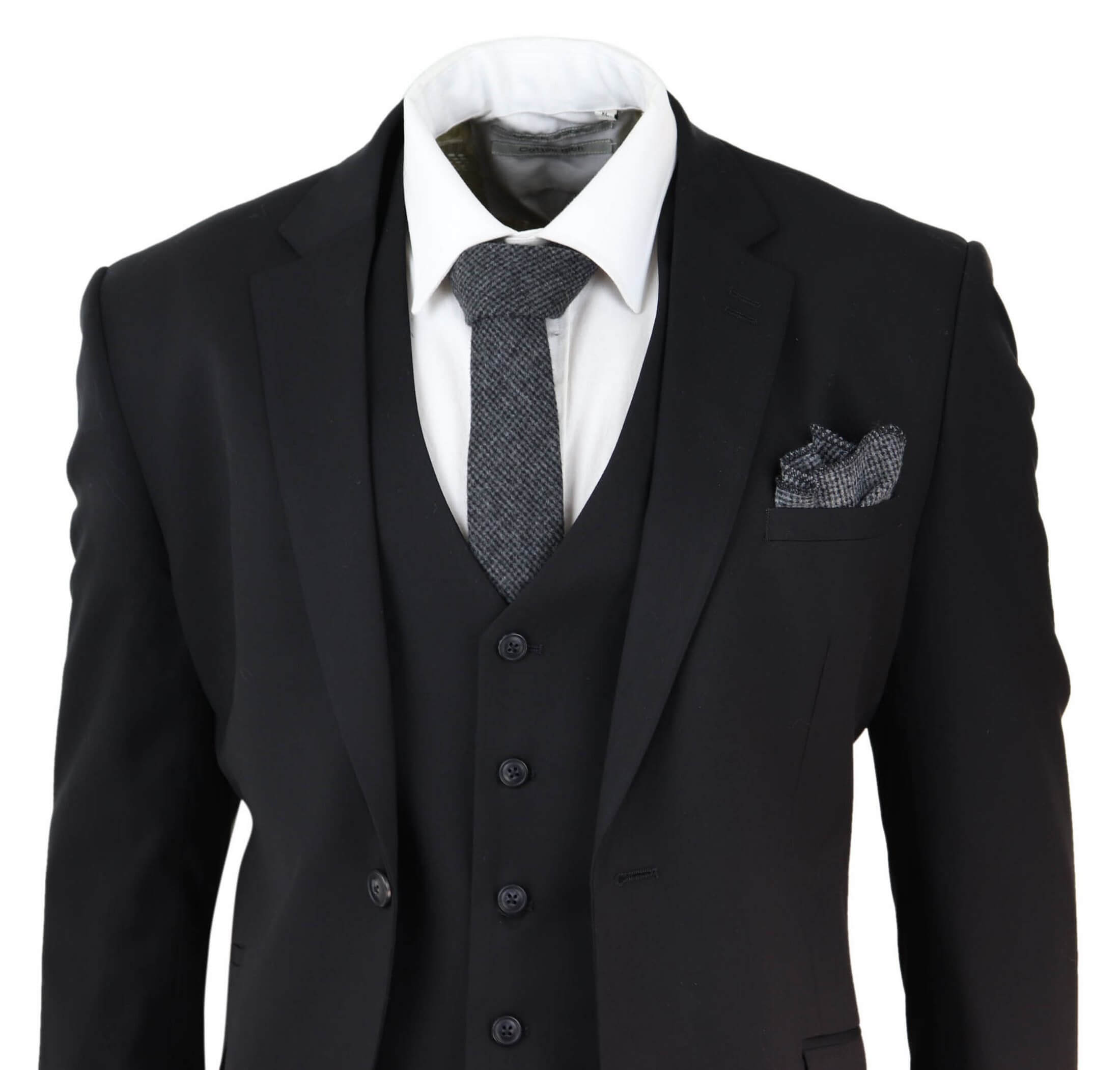 Mens Black 3 Piece Suit: Buy Online - Happy Gentleman