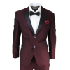 Mens Wine Tuxedo Dinner Suit