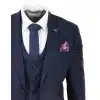 Mens Navy Blue Tailored Fit Suit