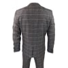 Mens Oak Brown 3 Piece Suit with Contrasting Blue Waistcoat