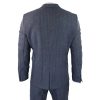Mens Blue 3 Piece Suit with Contrasting Oak Brown Waistcoat