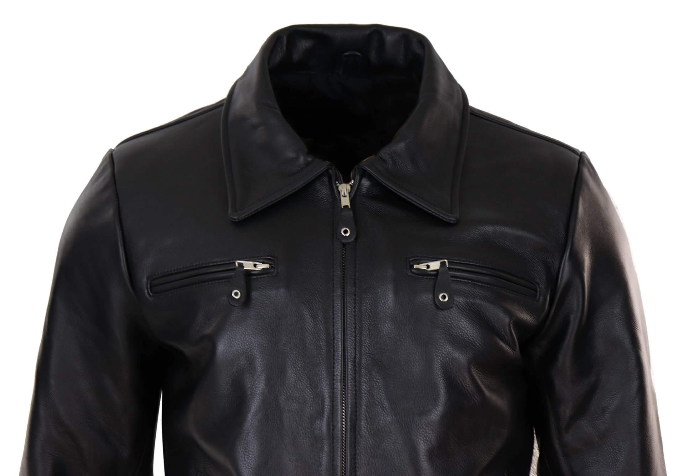 Mens Classic Black-Brown Leather Jacket: Buy Online - Happy Gentleman