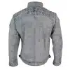 Real Leather Retro Style Zipped Biker Mens Jacket Soft White Vintage Look