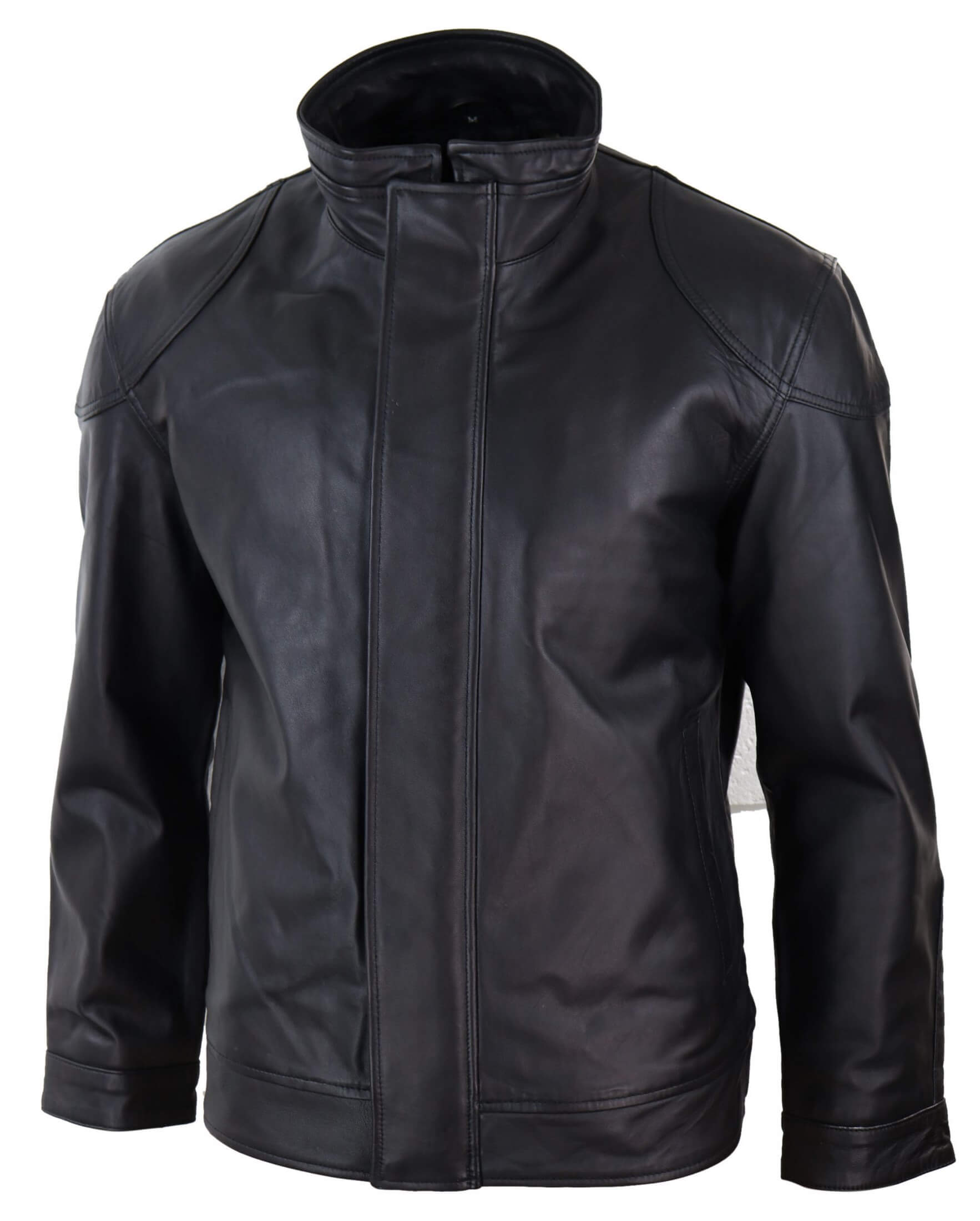 Real Leather Mens Black Soft Jacket: Buy Online - Happy Gentleman