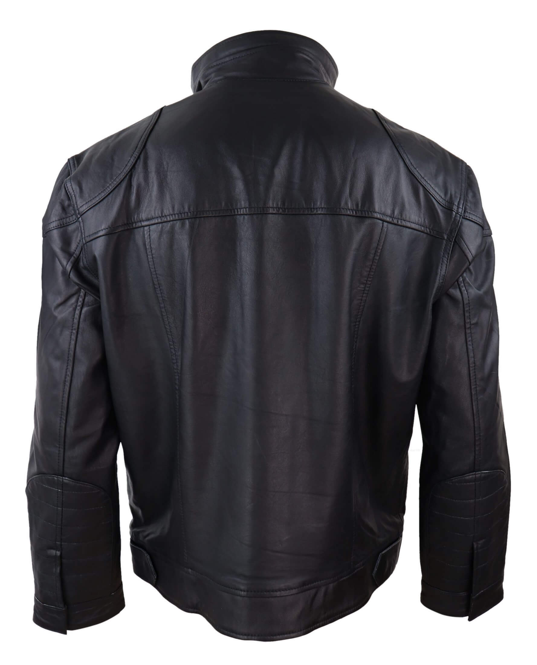 Real Leather Mens Black Soft Jacket: Buy Online - Happy Gentleman ...