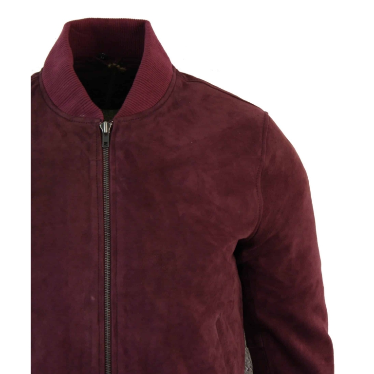 Varsity Mens Real Suede Leather Bomber College Jacket Classic Retro Vintage Burgundy Buy 