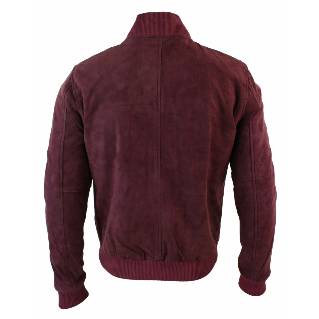 Varsity Mens Real Suede Leather Bomber College Jacket Classic Retro Vintage Burgundy Buy 
