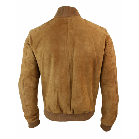 Varsity Mens Real Suede Leather Bomber College Jacket Classic Retro ...