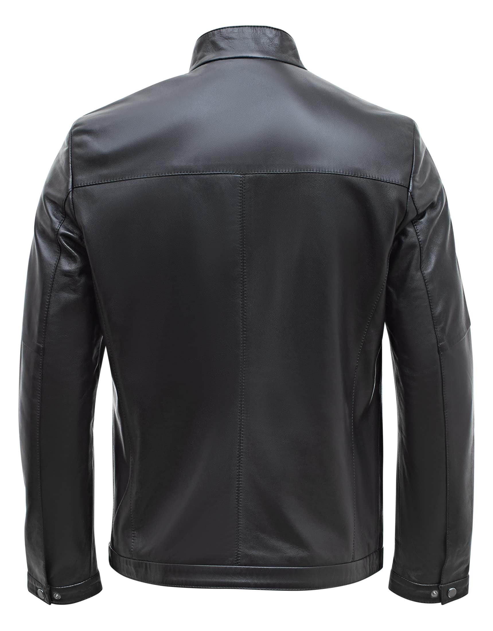 Happy Gentleman B102 - Real Leather Tailored Fit Mens Black Biker ...
