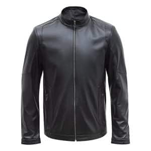 Happy Gentleman B102 – Real Leather Tailored Fit Mens Black Biker Jacket