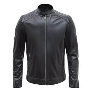 Happy Gentleman B110 – Genuine Real Black Leather Jacket for Men – Slim Fit