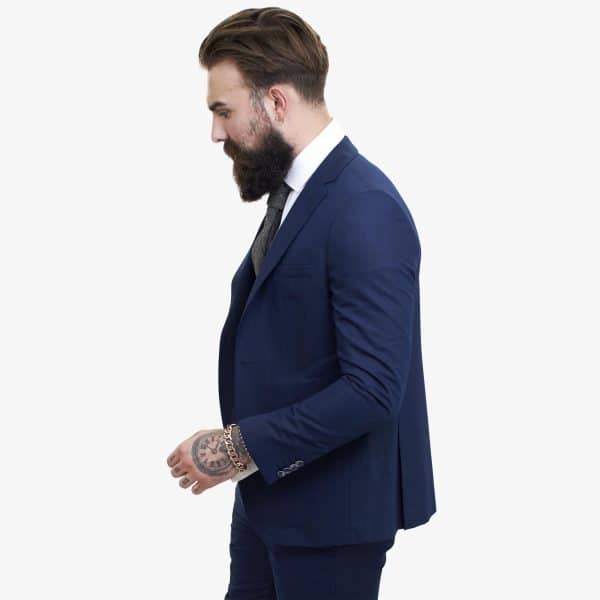 Happy Gentleman BELLO Marineblau 3 Stück Anzug Wolle Tailored Fit