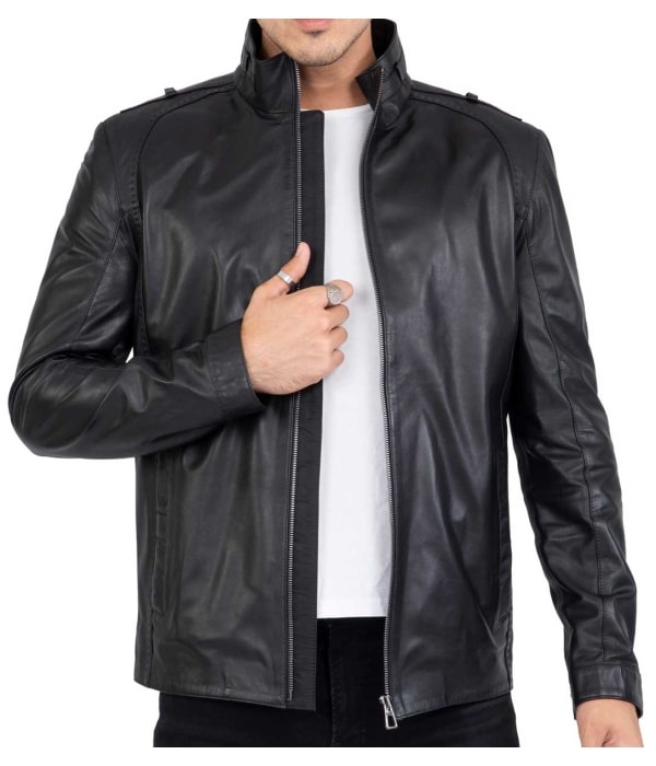 Genuine Lamb Leather Long Jacket for Men Tailored Fit - B208