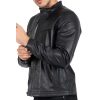 Lamb Premium Leather Black Biker Jacket for Men Tailored Fit - B207