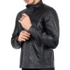 Lamb Premium Leather Black Biker Jacket for Men Tailored Fit - B207