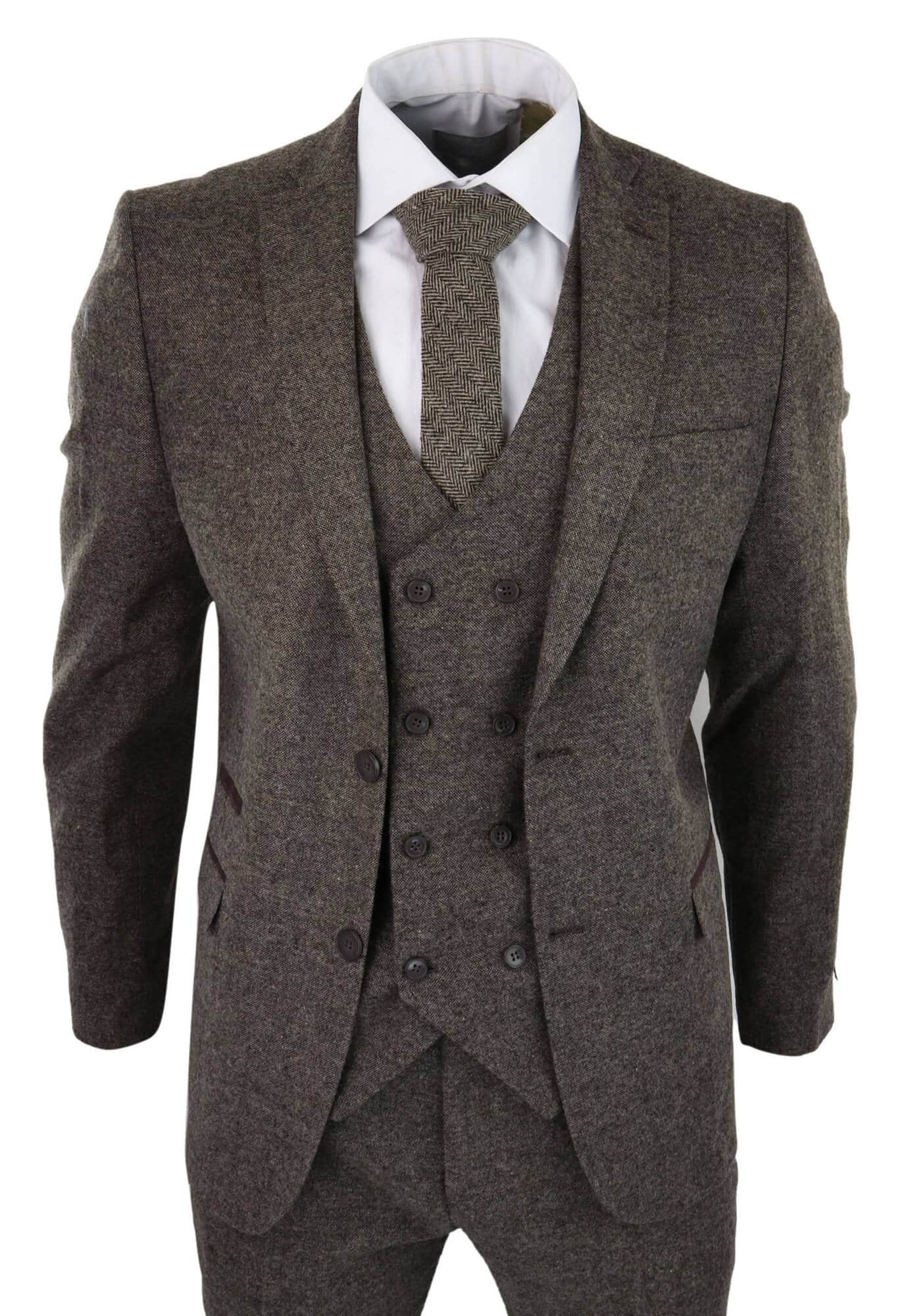 Grey Men's Suit Slim 3 Piece Suit Business Wedding Party Jacket Vest &  Pants - Walmart.com
