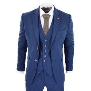 Cavani Orson – Blue Twill 3 Piece Suit