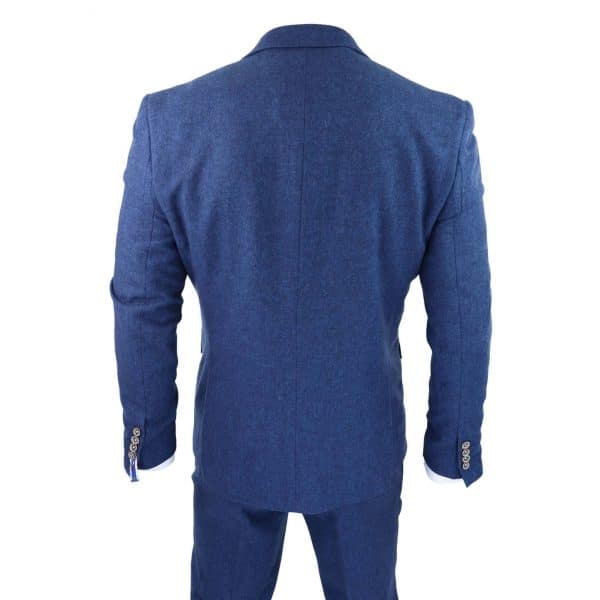 Cavani Orson - Blauer Twill 3 Stück Anzug