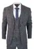 Cavani Power - Grey Glen Check 3 Piece Suit