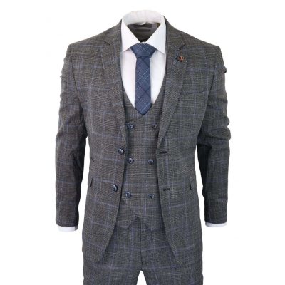 Cavani Power - Grey Glen Check 3 Piece Suit