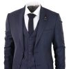 Navy-Blue Pinstripe 3 Piece Suit - RC20-31