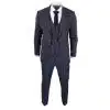 Navy-Blue Graph Check 3 Piece Suit - RK20-02
