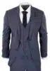 Blue-Grey Sheppard's Check 3 Piece Suit - RK20-11