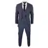 Blue-Grey Sheppard's Check 3 Piece Suit - RK20-11