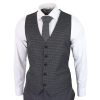 Dark-Grey Sheppard's Check 3 Piece Suit - RK20-12
