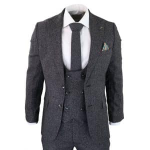 Men’s Charcoal-Grey 3 Piece Suit