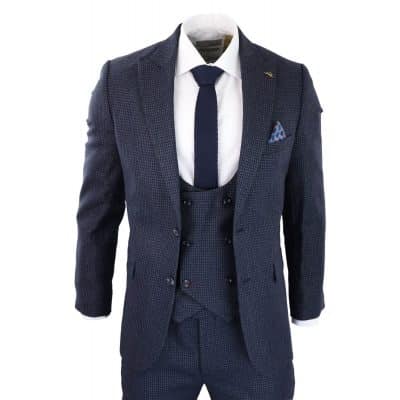 Men's High Quality 3 Piece Luxurious Wool Feel Suit Color Black size 38R--56L 